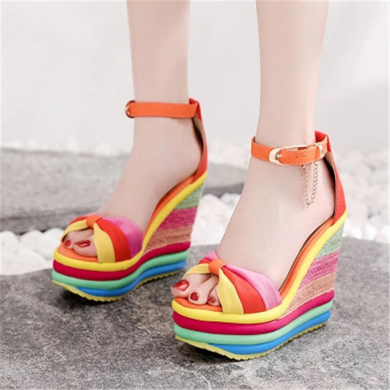 Hot Sale Leisure Women Wedges Sandals  Sexy Mules  High Heels 1966SHOES™