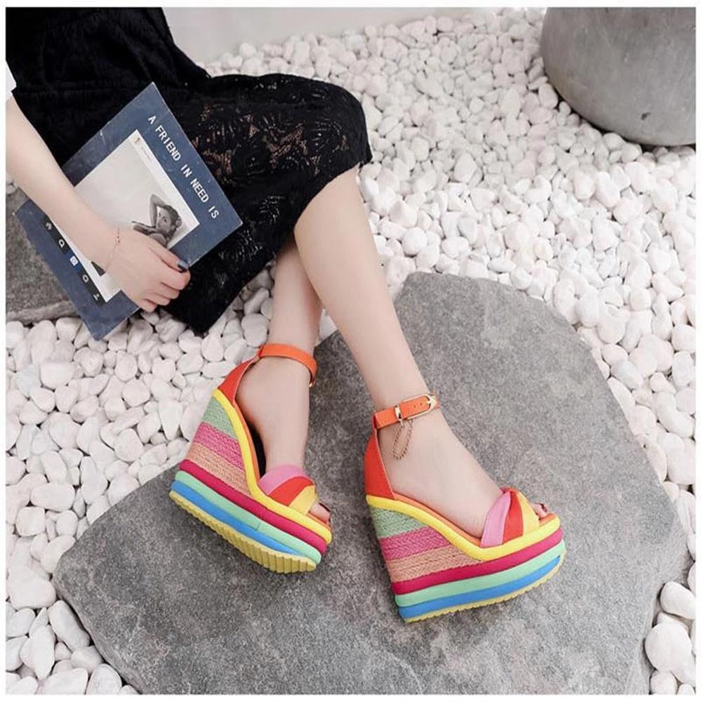 Hot Sale Leisure Women Wedges Sandals  Sexy Mules  High Heels 1966SHOES™