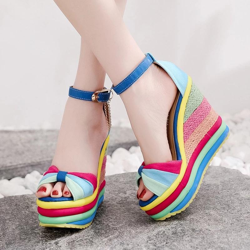 Hot Sale Leisure Women Wedges Sandals  Sexy Mules  High Heels 1966SHOES™