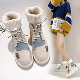 Women flat boots soft bottom comfortable woollen line Martin 1966SHOES™