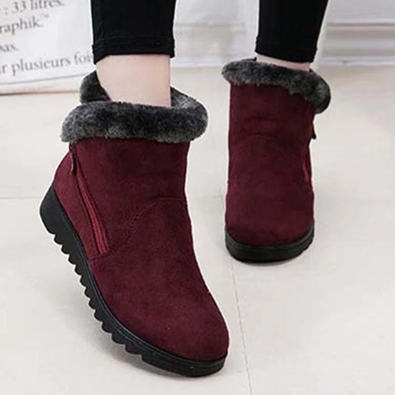 Women Ankle Boots Wedge Platform Winter Warm Snow Boots 1966SHOES™