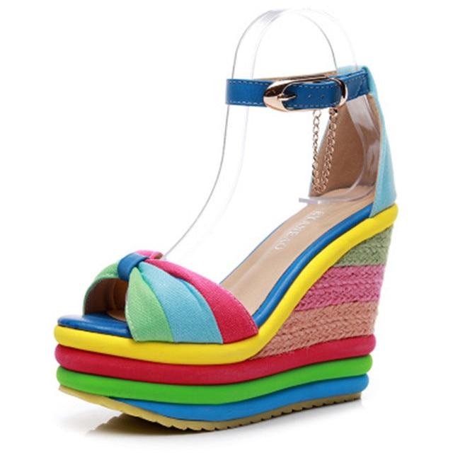 Hot Sale Leisure Women Wedges Sandals  Sexy Mules  High Heels 1966SHOES™