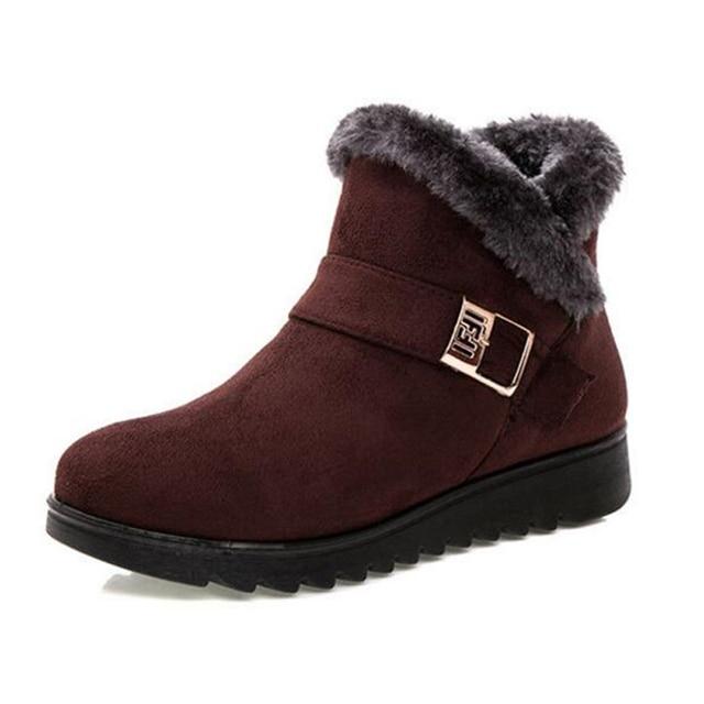 Women warm snow boots short fur plush winter ankle cotton 1966SHOES™