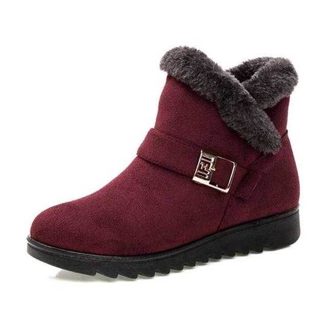 Women warm snow boots short fur plush winter ankle cotton 1966SHOES™