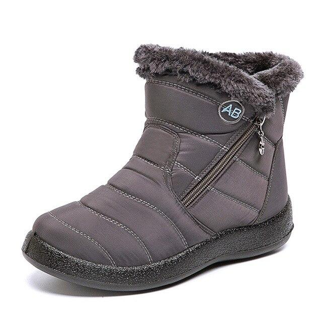 Women ankle boots fur warm snow winter shoes waterproof padded 1966SHOES™