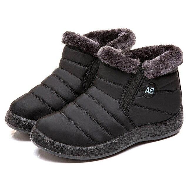 Women ankle boots fur warm snow winter shoes waterproof padded 1966SHOES™