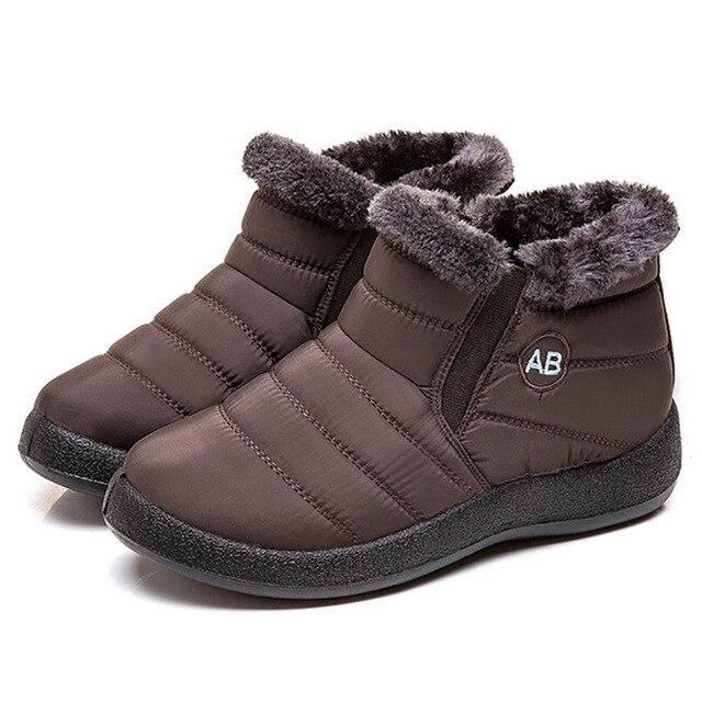 Women ankle boots fur warm snow winter shoes waterproof padded 1966SHOES™