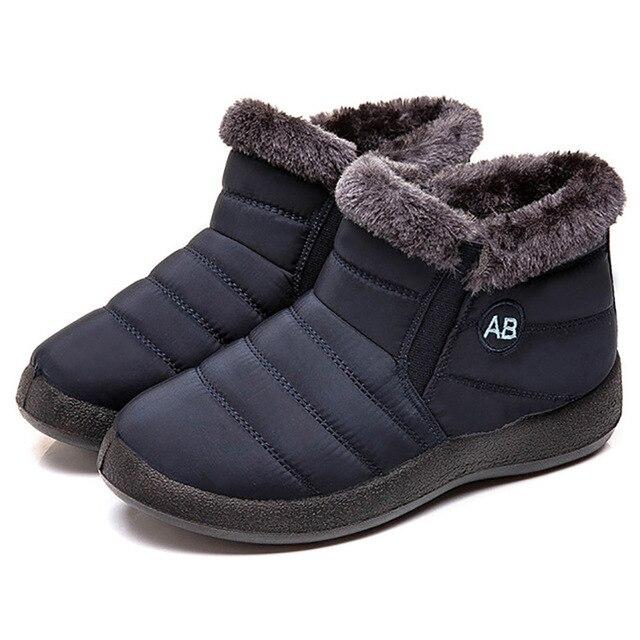 Women ankle boots fur warm snow winter shoes waterproof padded 1966SHOES™