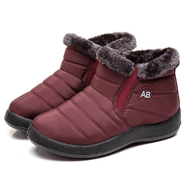 Women ankle boots fur warm snow winter shoes waterproof padded 1966SHOES™