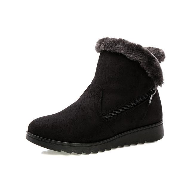 Women Ankle Boots Wedge Platform Winter Warm Snow Boots 1966SHOES™